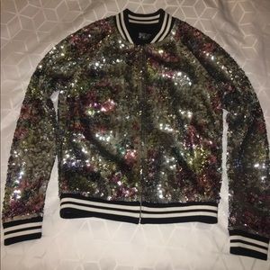 PINK Fashion Show Exclusive Sequin Bomber Jacket